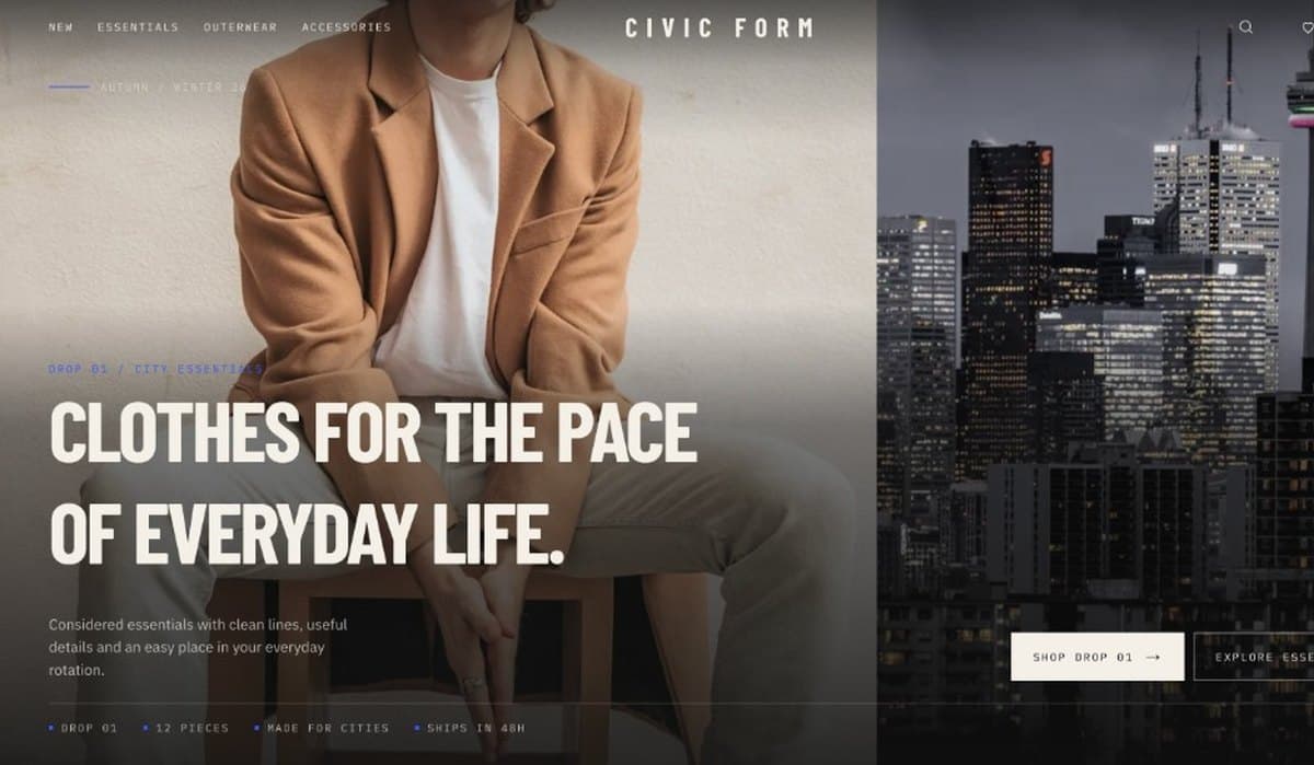 Civic Form website homepage